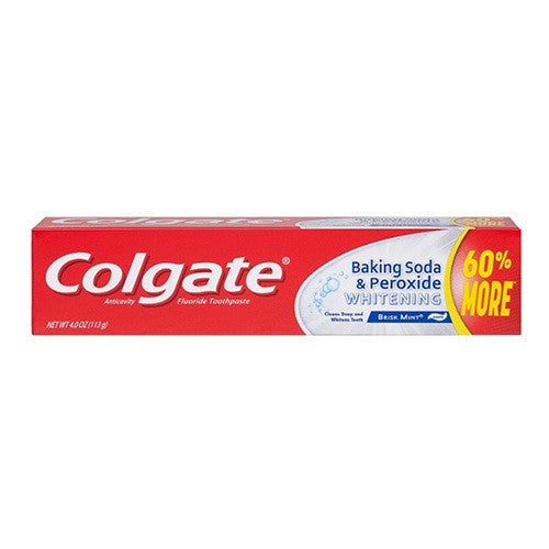 Baking Soda and Peroxide Whitening Bubbles Fluoride Toothpaste by Colgate, Brisk Mint, 4 Oz